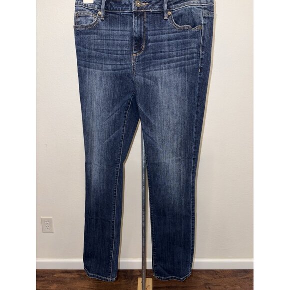 Liz Claiborne Classic Fit Jeans Womens 8 30X28 Straight Leg Stretch Mid Rise - Picture 1 of 10